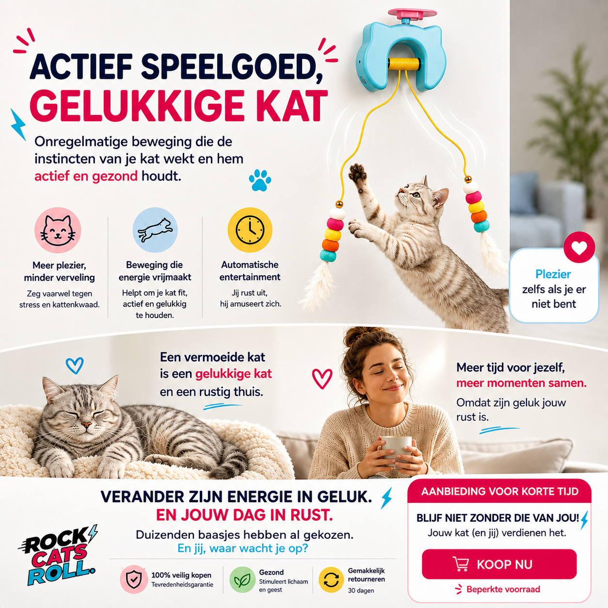 RollCat – Automatisch Speeltje
